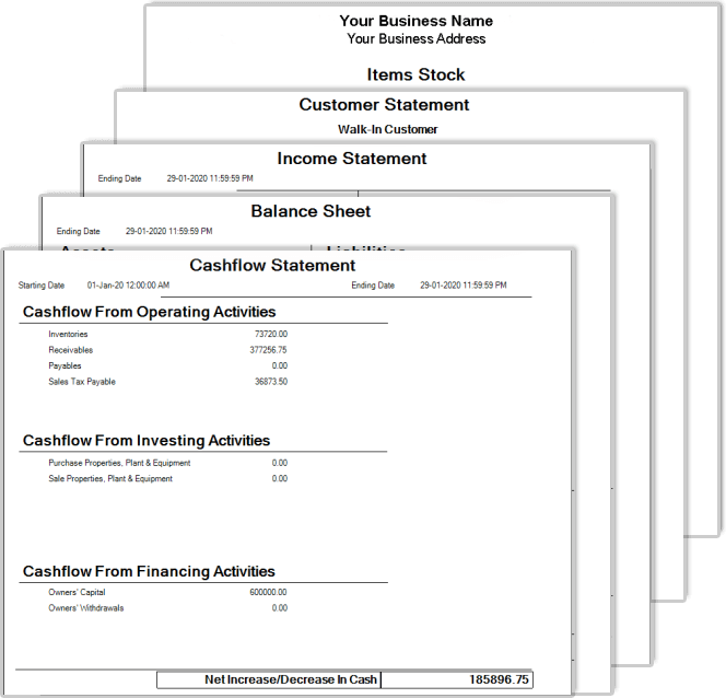 Different Views of Reports Available in LinkedPOS