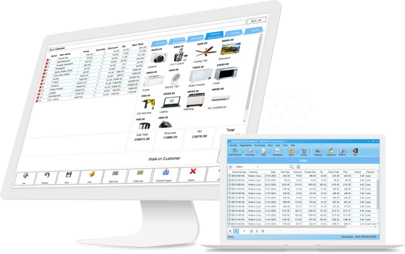 Left Facing Sales Terminal Display