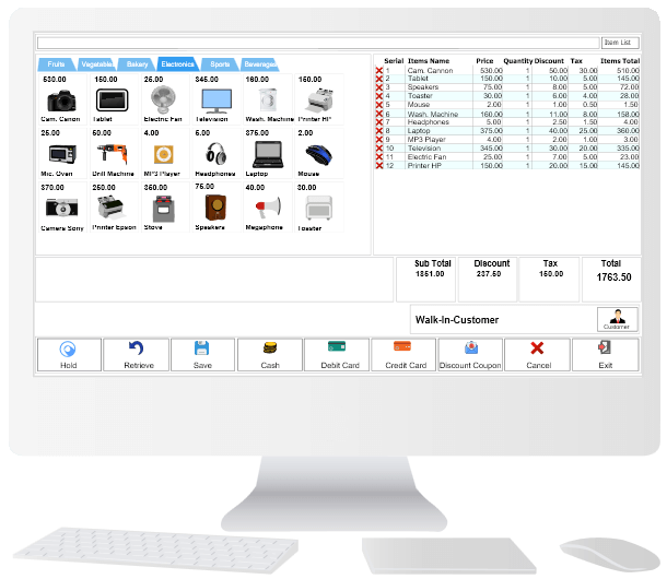 Front Facing Sales Terminal Display