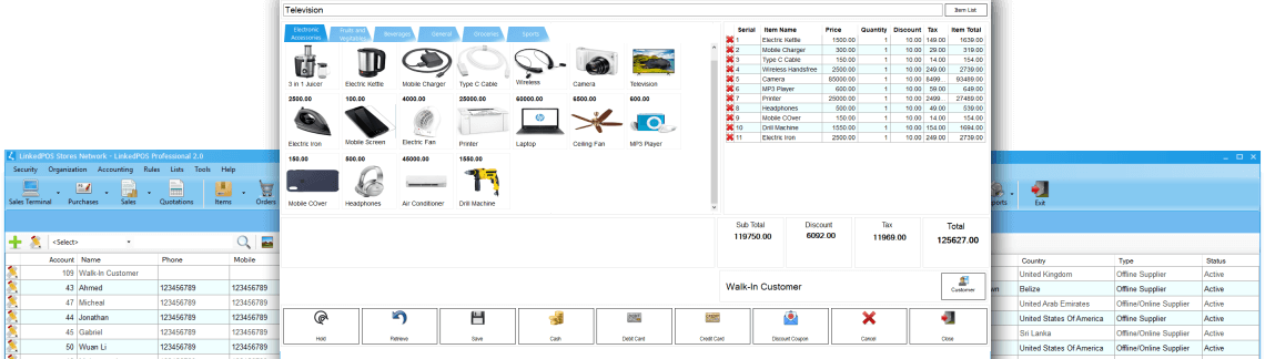 Triple View POS Screen