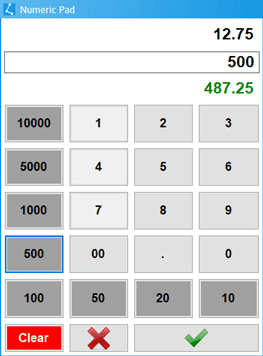 Numeric Pad Dialog