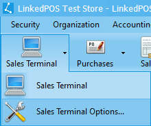 Sales Terminal Main Menu