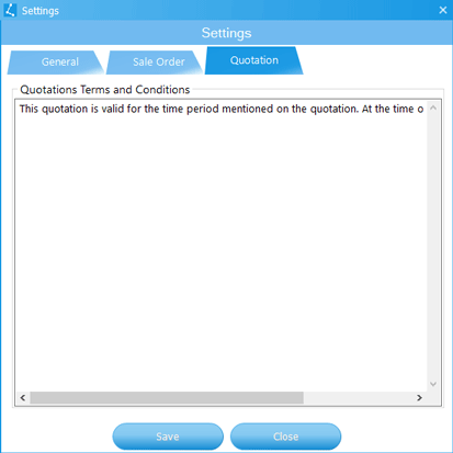 Quotation Settings