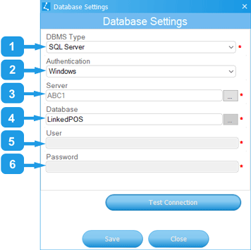 SQL Server Database Connection Dialog